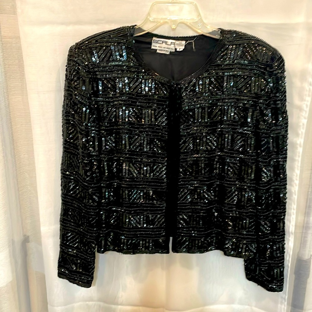 Formal beaded sequined jacket.